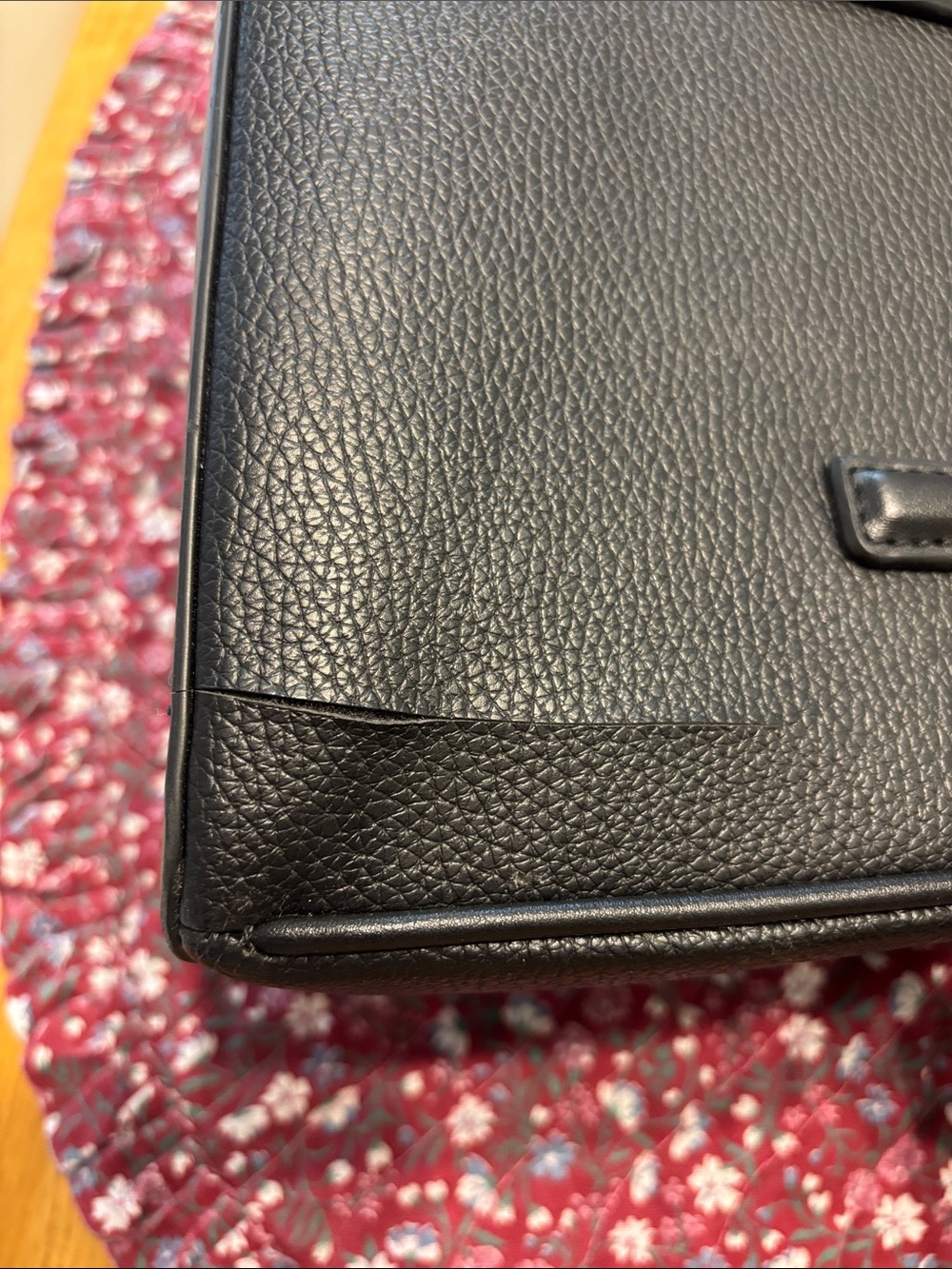 Nine West Black Pebbled Leather Mini Satchel with Gold Accent🖤 - Picture 5 of 5